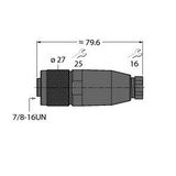 Field-Wireable Connector 7/8″ Power   FW-MRKPM0416-P-S-0608