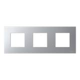 Frame 3-gang / 2+2+2-modules - IP44 - Silver