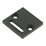 End cap LBR flat with slotted hole black