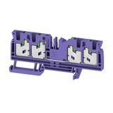 Feed-through terminal block, SNAP IN, violet, 4 mm², 32 A, 1000 V, Num