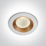 WHITE/BRASS LED 3W WW 350mA DARK LIGHT