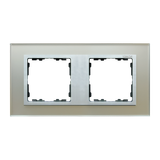 Double frame, glass, Silver / Aluminum