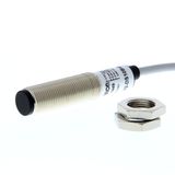 Photoelectric sensor, M12 brass housing, diffuse, 100 mm fixed, PNP, 2