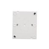 Double socket outlet with earthing IP44 version and shutters - flap in colour of the cover, 16A, quick connection, white
