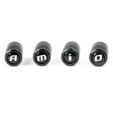Aluminium Black Valve AMiO cap 4 pcs