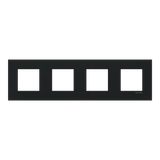 Frame 4-gang / 2+2+2+2-modules - Niessen logo - S - Matt Black