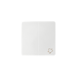 Double button for switches and push buttons, white