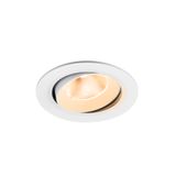 NUMINOS© MOVE L, recessed CL 2700K, 20ø, IP20, round, wh