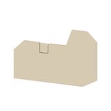 End plate for terminals, dark beige, Height: 76.7 mm, Width: 2.2 mm, V