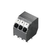 Printed circuit board terminals, 3.81 mm, Number of poles: 5, 135°, Solder pin length (l): 3.5 mm, black, PUSH IN with actuator, Clamping range, max. : 1.5 mm², Tube