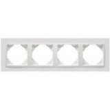 FOUR-GANG FRAME WHITE/WHITE