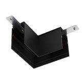 L-connector, 48V TRACK, for mounting track deep, left, black