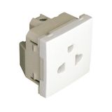 EARTH SOCKET (EURO-USA TYPE)-2 MOD WHITE