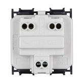 Socket with child protection, black