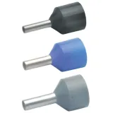 Insulated wire end ferrule, 4.0 mm², 19.5 mm/10 mm long, gray, 43410