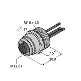 Female Flange with Stranded Wires, Front-mounted   EC-FK5-2/16