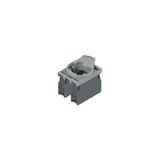 Complete unit with contact block 1NC and 1NO and fixing adapter