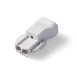 Coupler 2-p plug, str-rel, grey