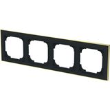 cover frame 4v art-matt black/gold