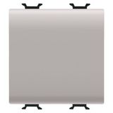 ONE-WAY SWITCH 1P 250V ac - QUICK WIRING TERMINALS - 16AX - NEUTRAL BUTTON - 2 MODULES - NATURAL SATIN BEIGE - CHORUSMART