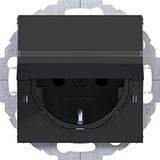SCHUKO wall socket, augmented, text-to-text, variable 45°, A.x/C.x black and white.