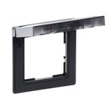 1-GANG PLATE IP44 BLACK
