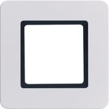 Frame 1gang, Q.7 , polarwhite velvety for illumination