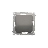 Two-way switch without pictogram, (module), 16AX, Screw, anthracite, metalic