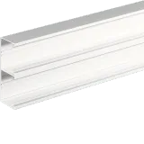 BRAP aluminium parapet trunking. Double-chamber 80210, white