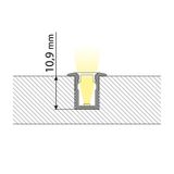 Built-in aluminum profile VN, 13x12mm, matte diffuser, 2m