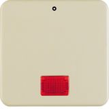 Rocker imprint "0", redlens , splash-proteced flush-mtd IP44, white gl