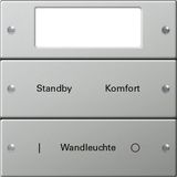 rocker set 2-g Plus inscr. System 55 stainl.steel
