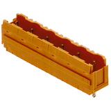 PCB plug-in connector, male header, Dovetails for fixing blocks, THT solder connection, 7.62 mm, Number of poles: 2, 180°, Solder pin length (l): 4.5 mm, tinned, black, Box