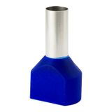 Double insulated sleeve terminal HI 2x16.0/18-ni blue, Al/Cu