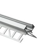 Aluminum profile for tiles and paving DE 38x28 mm without diffuser 2 m