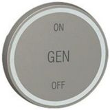 Round key cover Arteor BUS/SCS - GEN/ON/OFF - 2 modules - magnesium