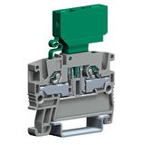 Insert terminal, 1-level with fuse holder, 2.5 mm², gray