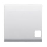 REPLACEABLE BUTTON KEY FOR PUSH-BUTTON PANEL - TO BE COMPLETED WITH LENS - 2 MODULES - SATIN WHITE - CHORUS