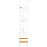 Counter field ZR6-16-HSS, H=1350mm, 1 field, 1-3.HZ 16mm², 1 HSS, 1 TRE (ZR6-16-HSS)