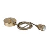 BRUSHED BRASS E27 ROPE WIRE 2m SUSPENSION