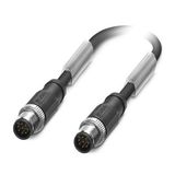 SAC-8P-M12MS/ 0,6-PUR/M12MS SH - Sensor/actuator cable