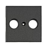 TV cover for HSBK, antenna box, 2-hole, anthracite