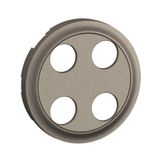 DOUBLE BINDING POST 2OUTLETS ROCKER TITANIUM