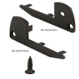 Step-on aluminum profile BL, 59x22 mm, black color, clear diffuser, complete, 2 m
