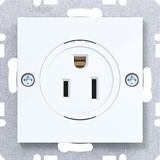 Wall socket USA/CANADA NEMA 5-15 R, screw class, A.x/C.x, white glass