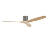 Fan Stem Evo ø1220mm Tube Satin Nickel with Light Wood Blades Light wood LED