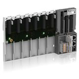 TB5660-2ETH-XC:AC500,Modulträger,6xPlätz ,2xETHERNET RJ45,1xCOM, 24VDC,CAN
