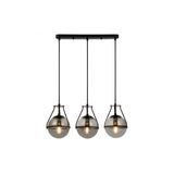 Ceiling luminaire DROP 3 , 7134, AC220-240V, 50/60Hz, 3*E27, max.25W, length 68 cm, black