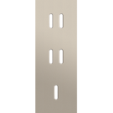 Threefold faceplate, vertical 71 mm centre distance, for two double an