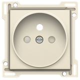 Finishing set for socket outlet with pin earthing and shutters, flush-mounting depth 21 mm, cream